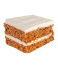 One piece of cake. Two layers of carrot cake and two layers of cream cheese icing.