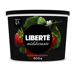 Liberte Mediterranee 9% Strawberry Yogurt - 500 g