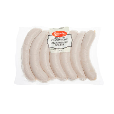 750 gram package of Denninger's Munich-Style Weisswurst Sausage. 7 pack