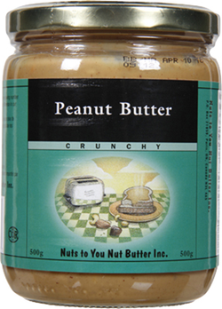 500 g glass jar of crunchy peanut butter