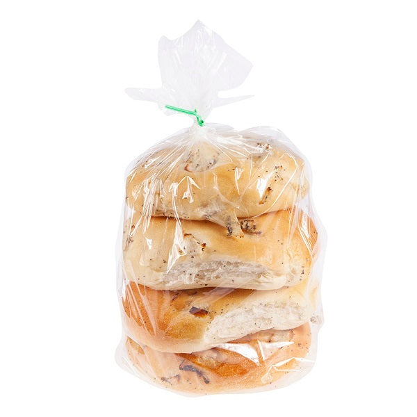 A package of four onion buns