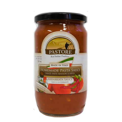 720 ml glass jar Pastore Arrabbiata Pasta Sauce. Made in Italy