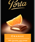 100 gram Porta milk chocolate bar with orange flavoured filling