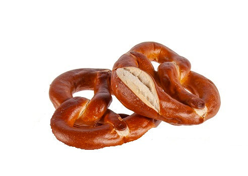 Two large soft pretzels. 100 grams each.