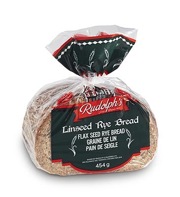 454 g package of Rudolph's flaxseed rye bread