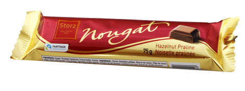 Storz 75g Hazelnut Praline Nougat Bar