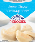 454 gram bag of frozen Supreme Pierogies Sweet Cheese.