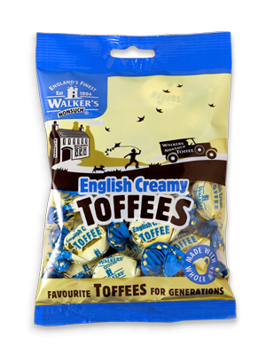 150 gram bag of English Creamy Toffees from Walker's Nonsuch