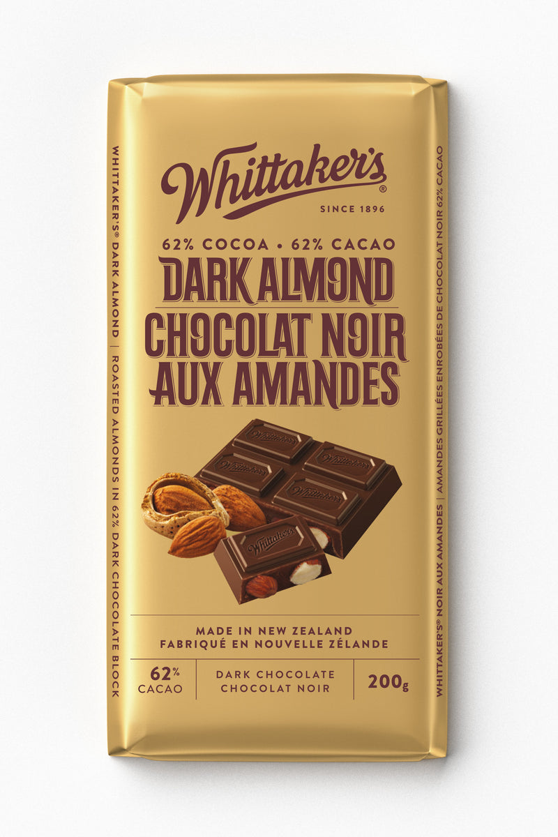 Whittakers Bar Almond 62% Dark - 200 g