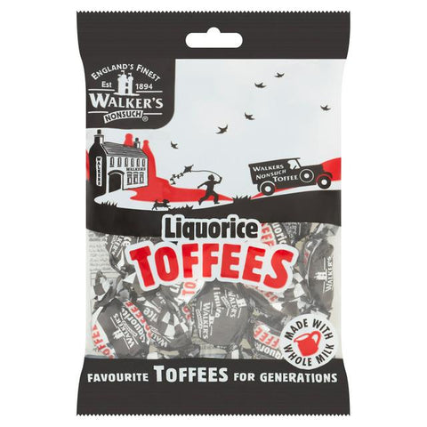 150 gram bag of Liquorice Toffees from Walker's Nonsuch
