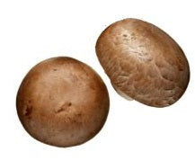 Picture of two loose cremini mushrooms. Item comes as a 227 gram package of Whole cremini mushroom