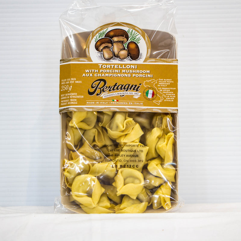 250 gram package of Bertagni tortelloni with porcini mushroom