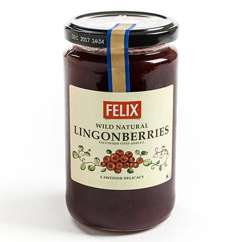 410 g glass jar of wild natural lingonberries