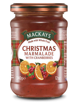 340 gram jar of Mackays Christmas Marmalade with Cranberries